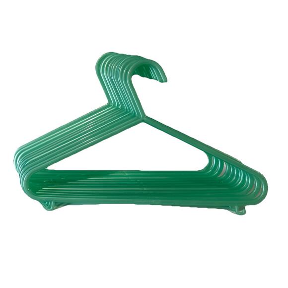 Unbranded Other - Plastic Clothes Hangers Baby Toddler Kids Children Bundle Lot of 12 Green